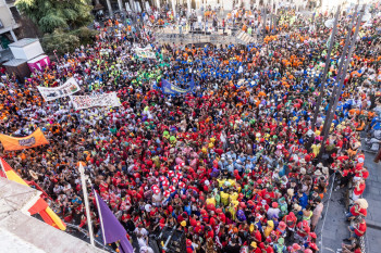 Un Chupinazo con alegría, 'sorpresa', un menor atropellado y banderas palestinas