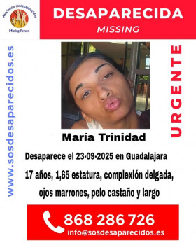 SOS Desaparecidos activa una alerta urgente por la desaparición de una menor en Guadalajara