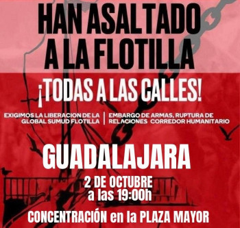 Guadalajara, llamada a denunciar el asalto a la Flotilla Global Smud
