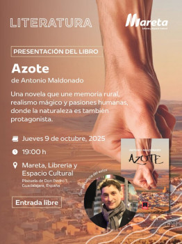 Antonio Maldonado presenta su novela "Azote", en el espacio Mareta