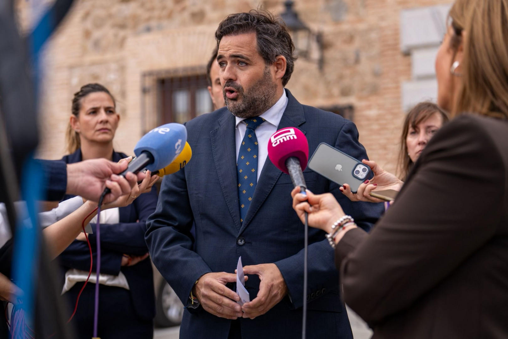 Paco Núñez, durante sus declaraciones en las Cortes Regionales//Imagen: PP CLM