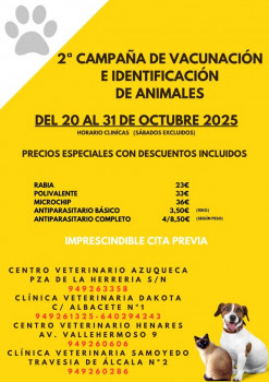 Arranca la segunda campaña de vacunación e identificación de animales
