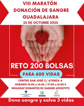 La Asociación de Donantes de Sangre anima a participar en su VIII Maratón para alcanzar las 200 donaciones