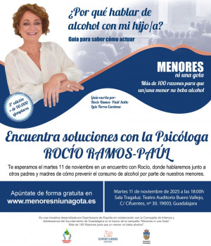 Rocío Ramos-Paúl, 'Supernanny', instruye a padres y educadores para prevenir el consumo de alcohol en menores