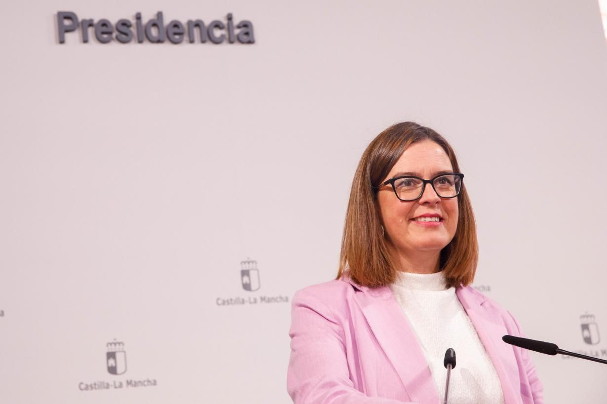 Esther Padilla, durante su comparecencia para informar sobre los acuerdos del Consejo de Gobierno//Imagen: JCCM.