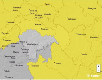 Aviso amarillo por fuertes rachas de viento en las Parameras de Molina y la Serranía de Guadalajara