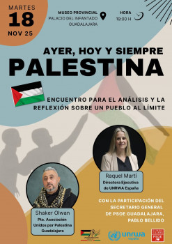 Palestina, a análisis el próximo 18 de noviembre, en Guadalajara