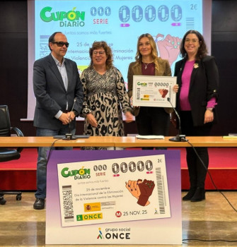 Los cupones de la ONCE gritan 'Juntas somos más fuertes’ , por el 25N