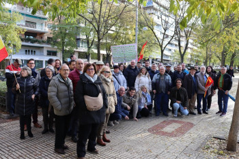 El PP de Guadalajara, en la concentración contra Sánchez, en Madrid