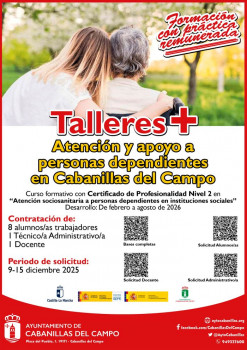 Cabanillas convoca un nuevo taller de empleo sobre atención a la dependencia para 2026