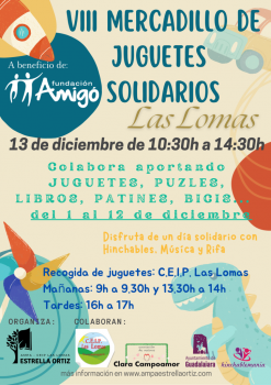 El CEIP Las Lomas celebra su VIII Mercadillo de Juguetes Solidarios