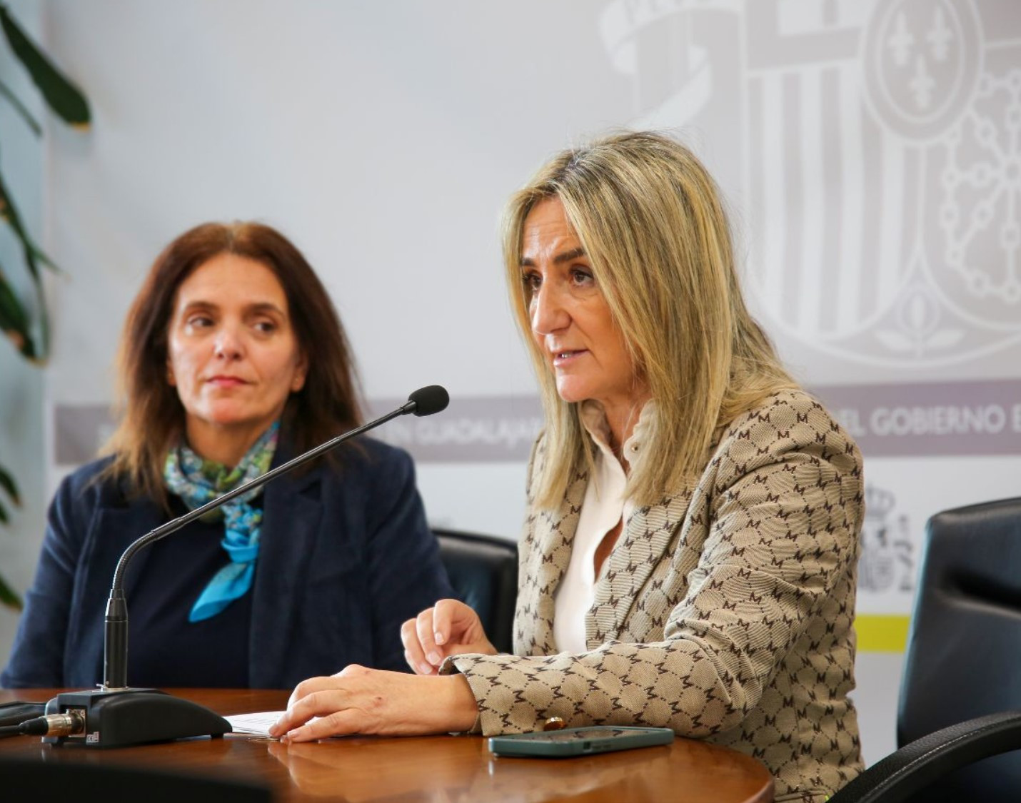 Milagros Tolón, en syu última visita a Guadalajara el pasado mes de noviembre//Imagen: Subdelegación del Gobierno. 