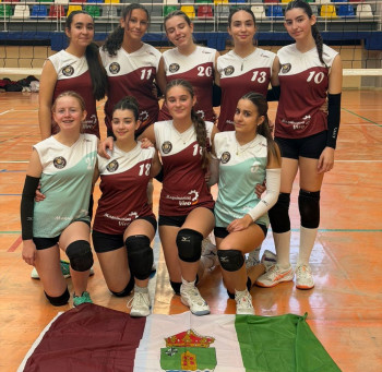 El Cadete A del Club Vóley Caba compite con solvencia en la Copa de España de Almería