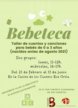 Abierta hasta el 14 de febrero la inscripción al taller de animación a la lectura 'Bebeteca' de Azuqueca