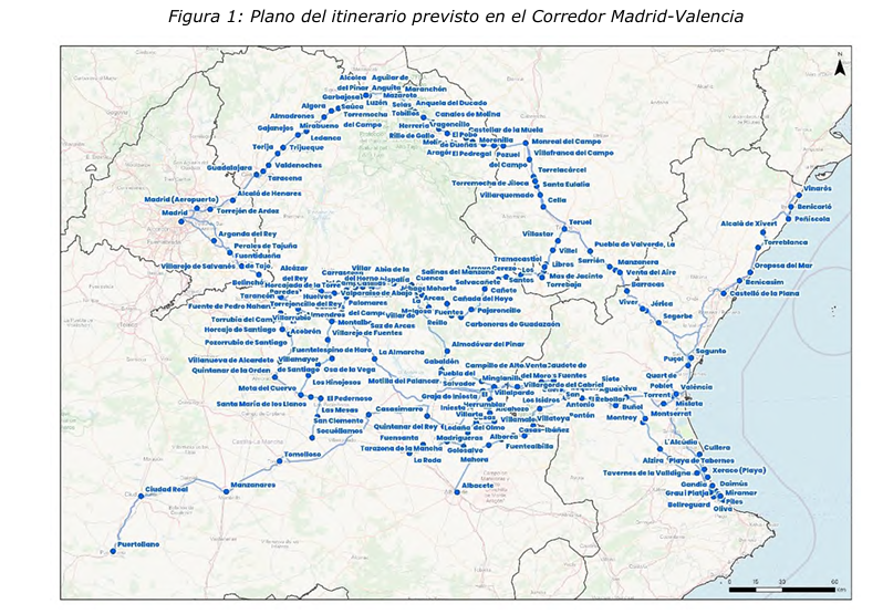Fuente: Anteproyecto Corredor Madrid-Valencia