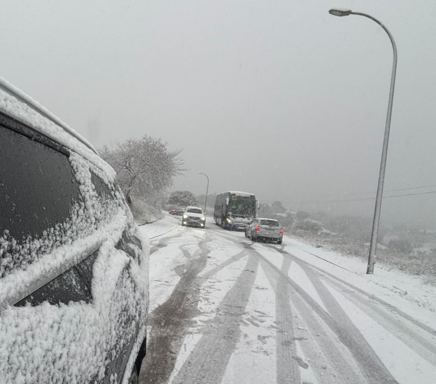 La situación de la GU-193 a la altura de El Casar. Imagen: Priscilla Rodríguez