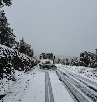 La Diputación de Guadalajara mantiene activo, desde primera hora, su Operativo de Vialidad Invernal
