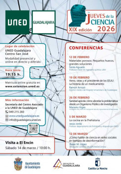 La UNED de Guadalajara inaugura el XIX Ciclo “Los jueves de la Ciencia” con cinco conferencias y una visita científica