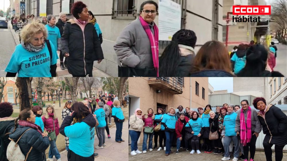Las trabajadoras del servicio han sacado su protesta a la calle durante la actividades organizadas por el Ayuntamiento para Carnaval//Imagen: CCOO del Hábitat.