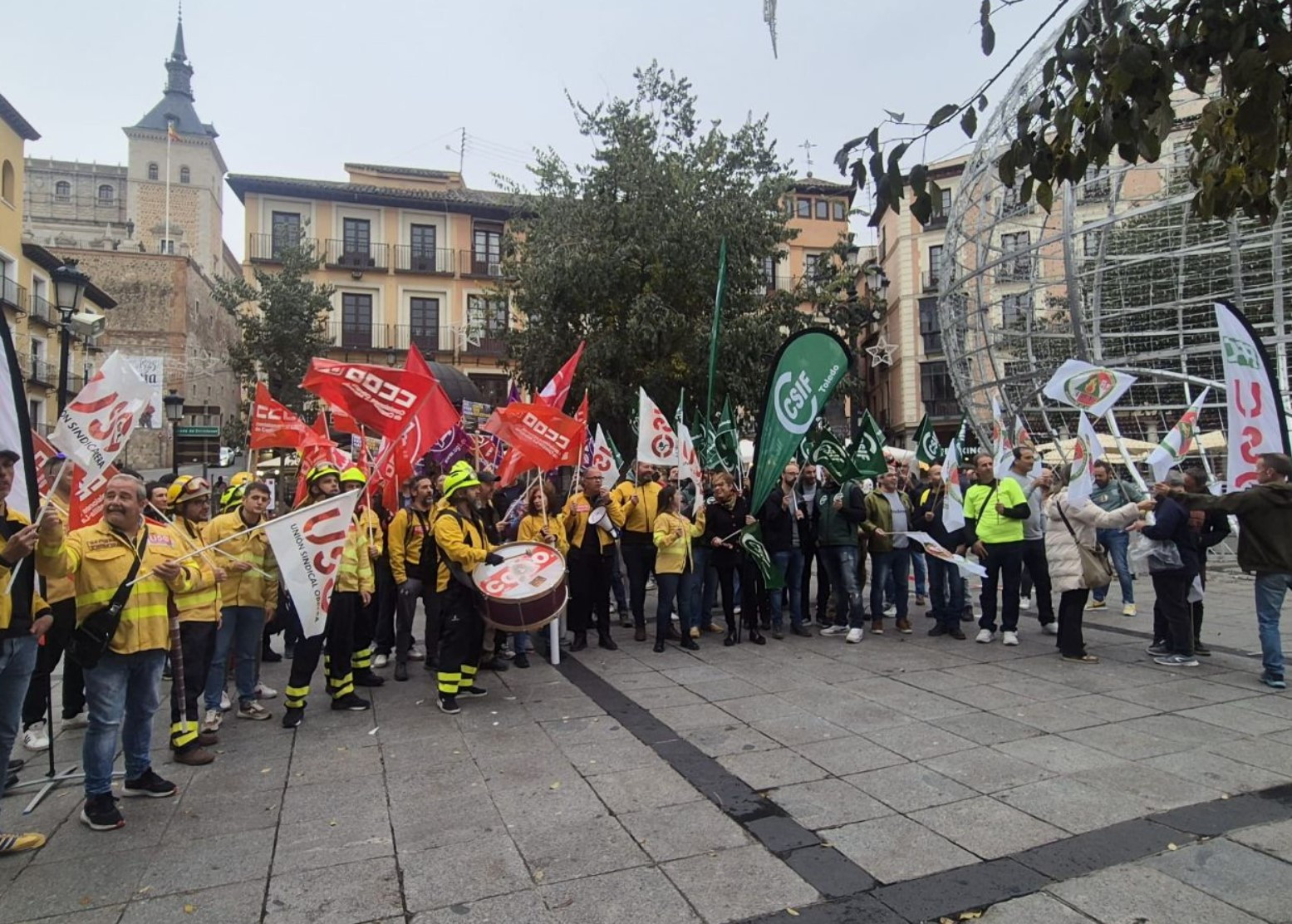 Movilización de los bomberos forestales en Toledo en noviembre de 2025. //Imagen: Comité Intercentros de Geacam