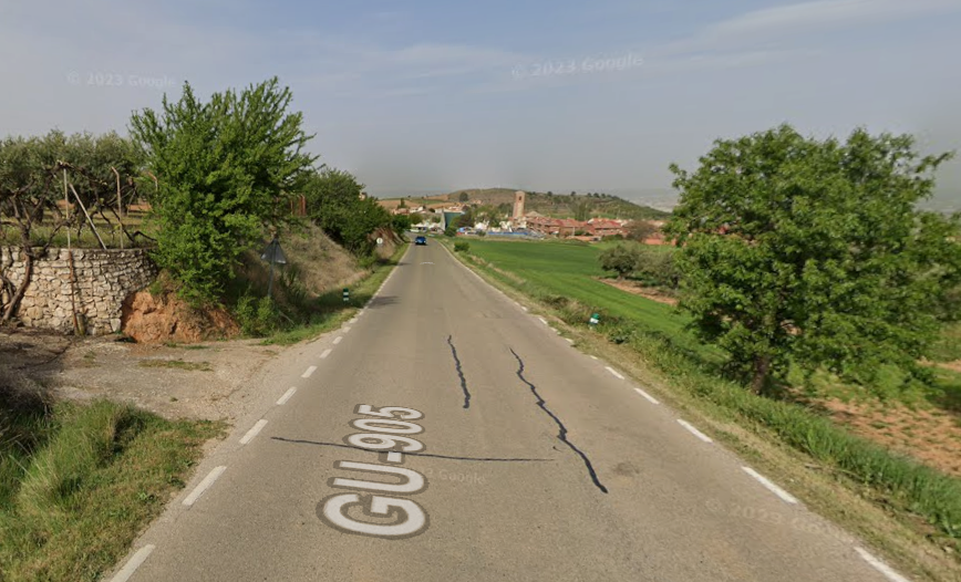 Carretera GU-905 de Iriépal. // Imagen: Google Maps