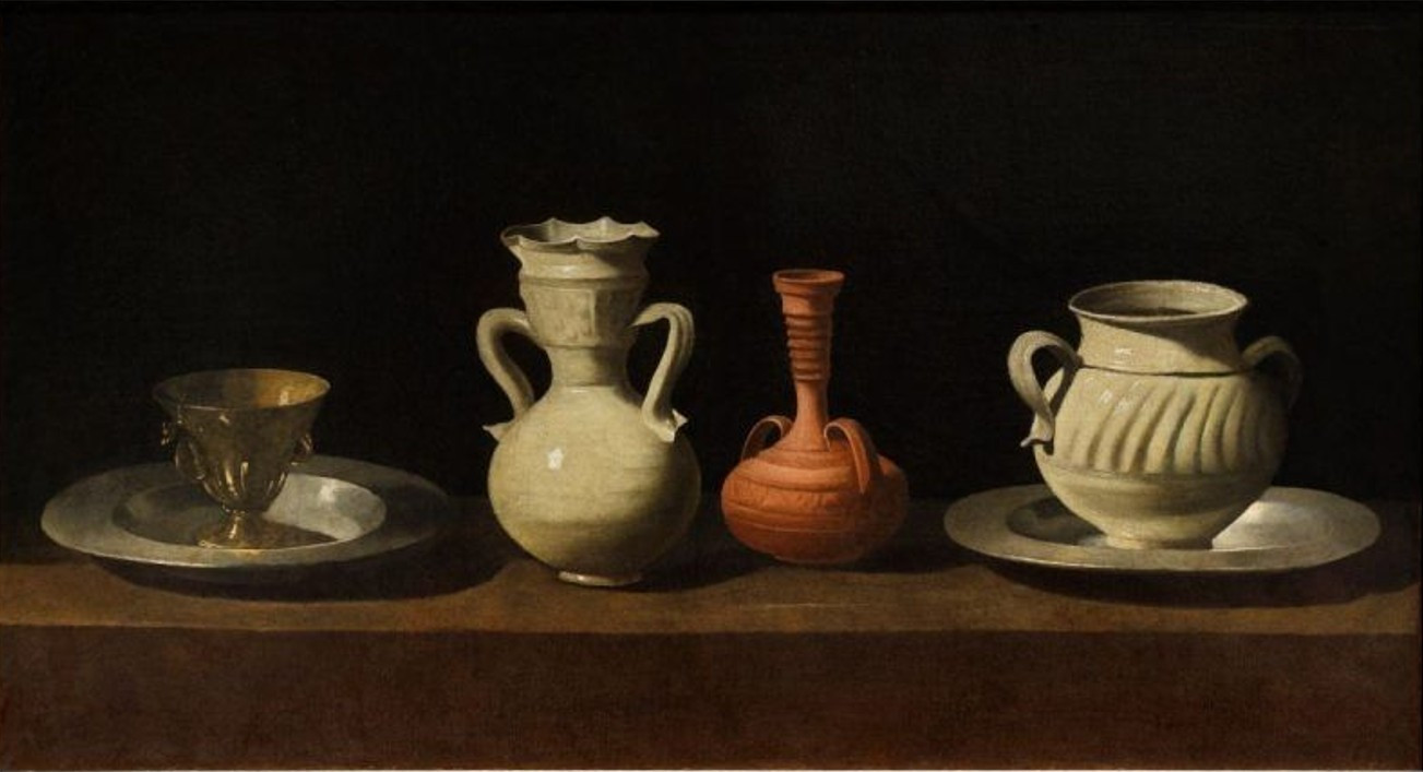 IMagen: Francisco de Zurbarán. 'Bodegón con cacharros (Hacia 1650). Museo del Prado.