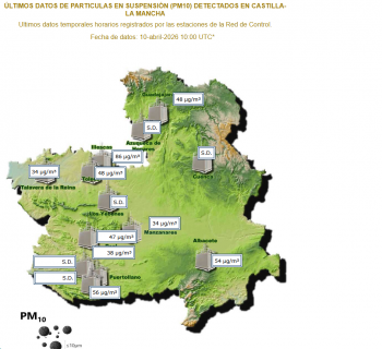 Guadalajara supera el umbral de información por partículas en suspensión (PM10) 