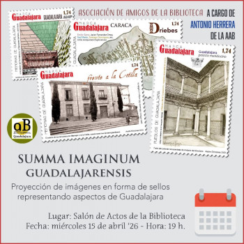 Herrera Casado presenta en la Biblioteca su colección personal de sellos “Summa Imaginum Guadalajarensis”