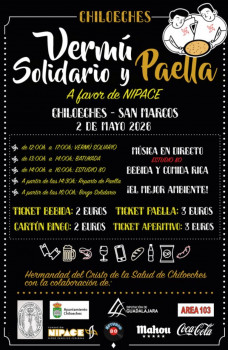 Chiloeches celebrará la Paella Solidaria con el Vermú Nipace dentro de las fiestas en honor a San Marcos