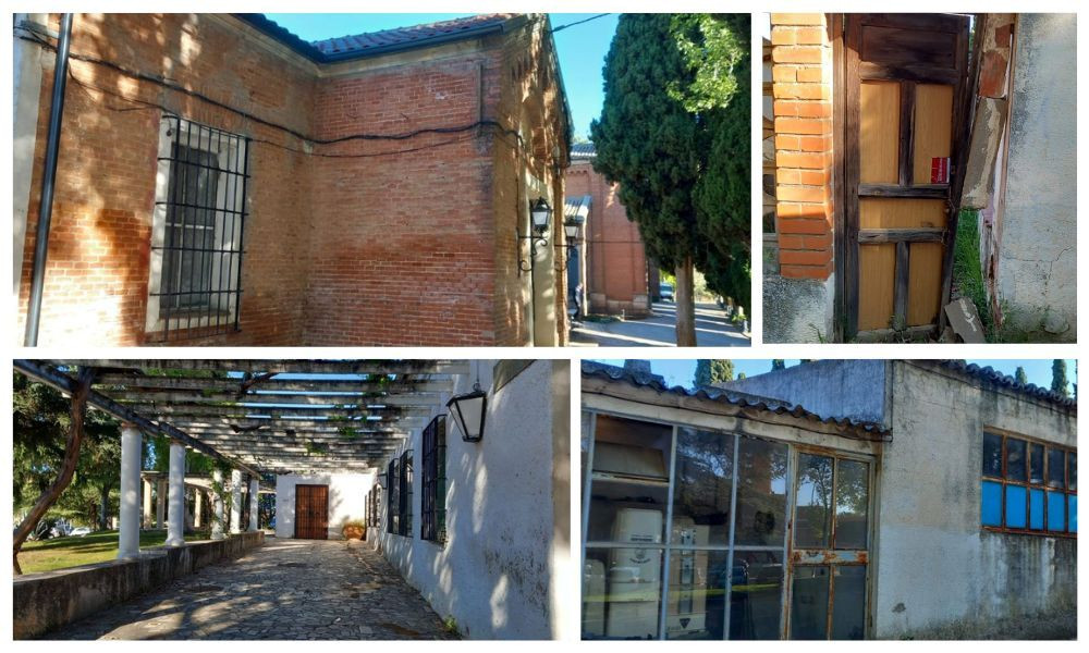 Estado actual de las edificaciones exteriores del Cementerio//Imágenes: El Decano de Guadalajara.