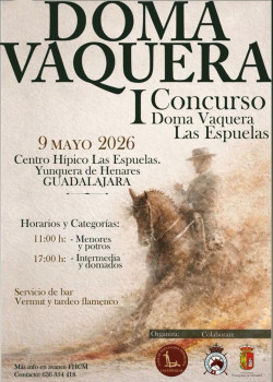 El I Concurso de Doma Vaquera Las Espuelas llevará la tradición ecuestre a Yunquera de Henares este sábado