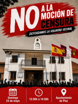Vecinos de Pioz convocan una protesta contra la moción de censura