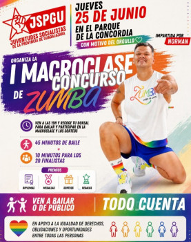 Juventudes Socialistas organiza la primera macroclase-concurso de zumba 