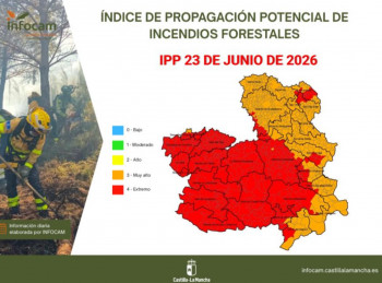 Guadalajara en nivel naranja de propagación de incendios forestales