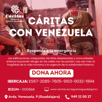 Cáritas Sigüenza-Guadalajara lanza una campaña de ayuda a Venezuela 