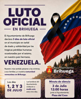 Brihuega decreta tres días de luto oficial por las víctimas de Venezuela