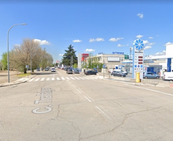 Un hombre de 90 años resulta herido tras un accidente en la calle Trafalgar en Guadalajara