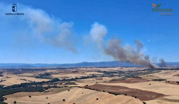 El Plan Infocam trabaja en la extinción de un incendio en Robledillo de Mohernando