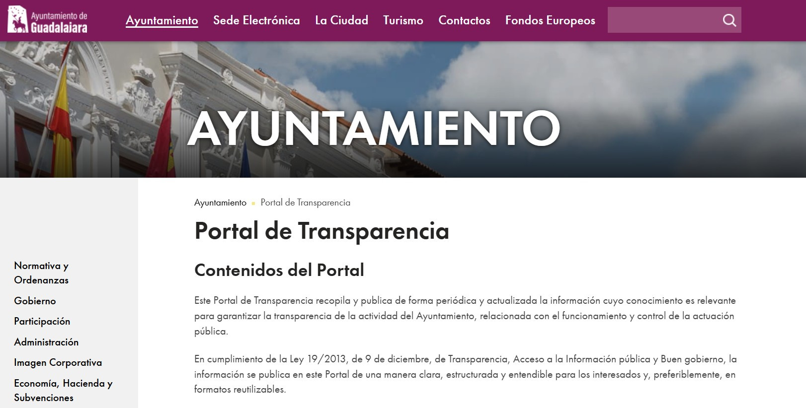 Fuente: web municipal Ayuntamiento de Guadalajara.