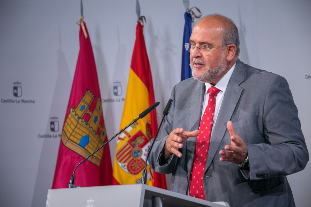 José Luis Martínez Guijarro, durante la rueda de prensa ofrecida hoy en Toledo//Imagen: JCCM.