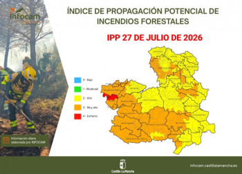 Guadalajara afronta un riesgo de incendios forestales muy alto en zonas de la Alcarria y el sur de la Sierra Norte 