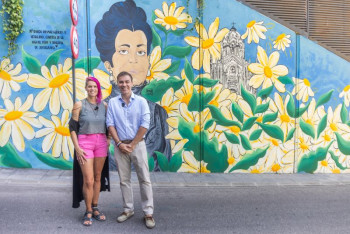 Un nuevo mural promueve la conciencia medioambiental y el reciclaje en el túnel de la calle Chorrón