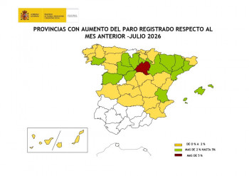 El paro mantiene la tendencia del año pasado y sube 1,55% en el mes de julio