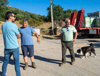 La Diputación lleva a los ganaderos afectados por los incendios 78,5 toneladas de pienso 