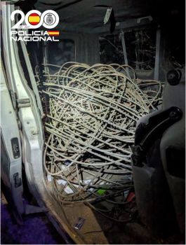 Detenidos seis varones en Guadalajara por el hurto de 300 kilos de cable de cobre de una catenaria ferroviaria
