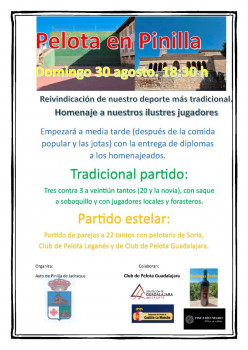 Pinilla de Jadraque organiza una jornada para recuperar la tradición de la pelota a mano