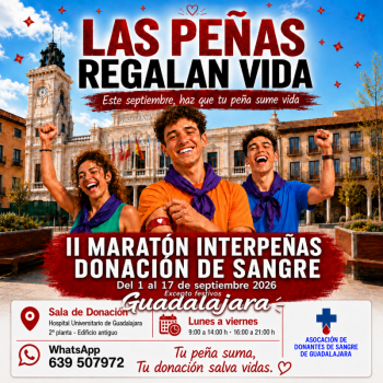 Las peñas de Guadalajara vuelven a competir por donar sangre 