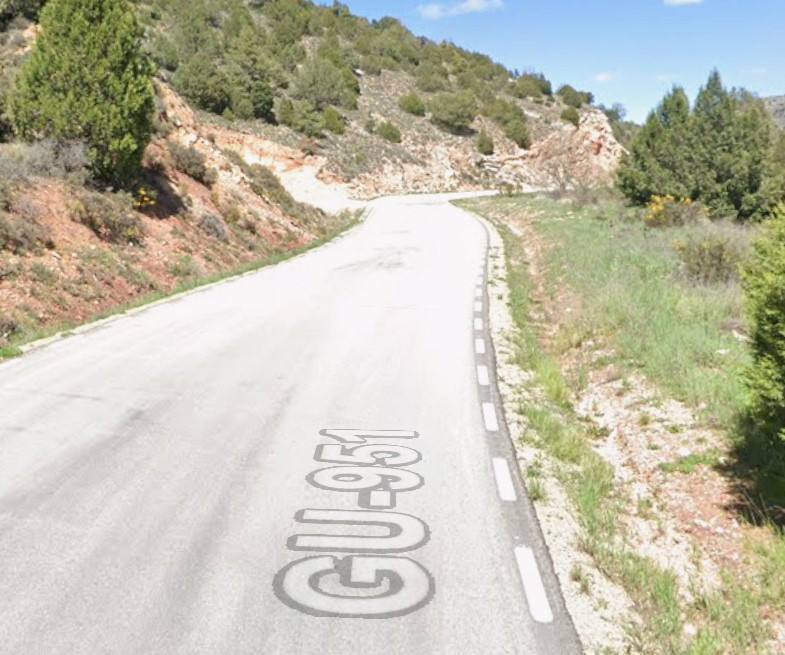 Imagen: El suceso se producía en la GU-951 / Google Maps