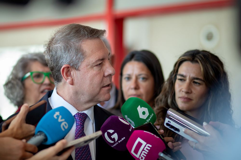 Emiliano García-Page, durante la su última visita a la provincia, el pasado 9 de septiembre, en Alovera//Imagen: Piedad López/JCCM.