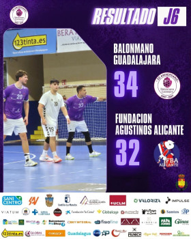 El Balonmano Guadalajara recuperó la senda del triunfo ante Agustinos Alicante